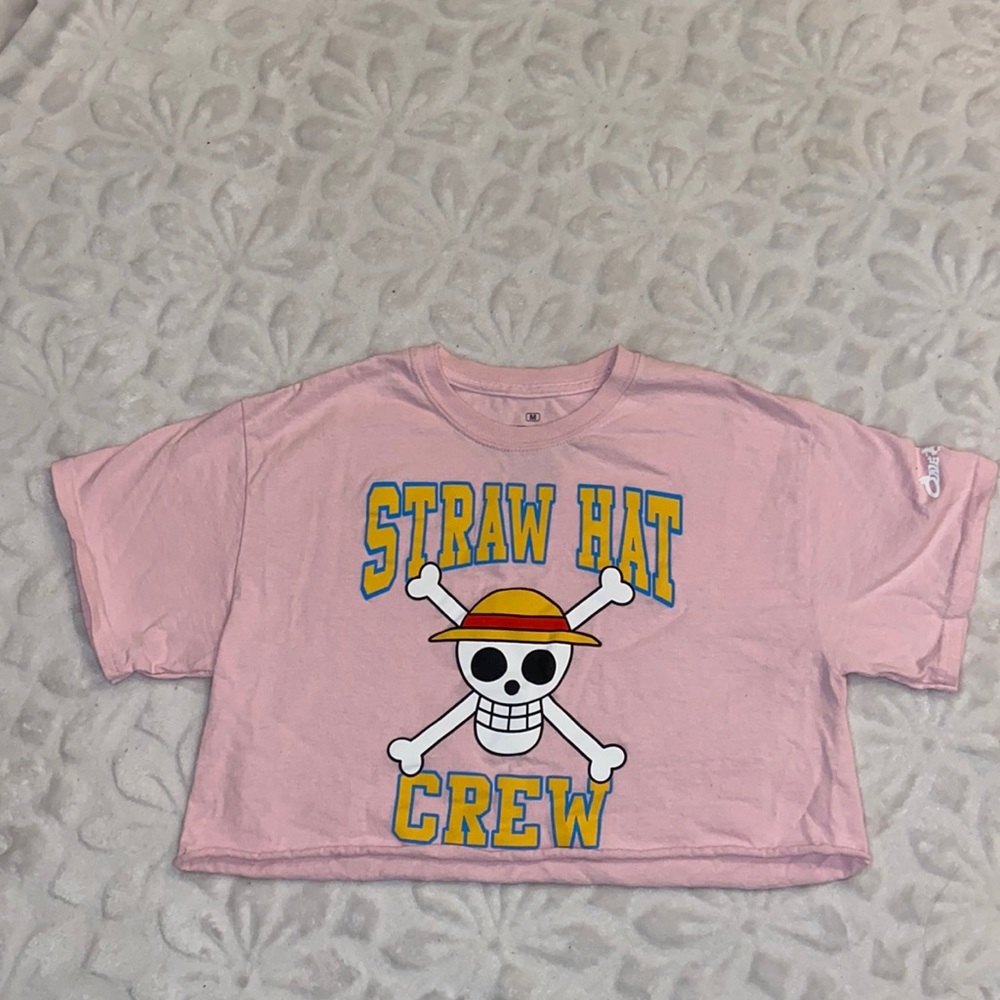 On Piece Straw Hat Crew Crop Top